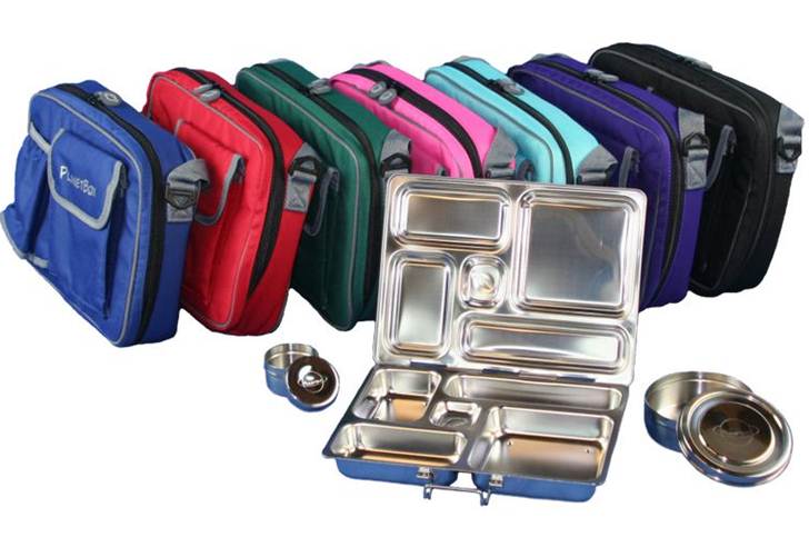 planetbox lunch box with colours of carry bags